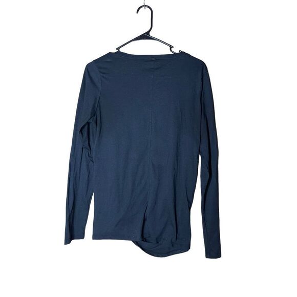 Fabletics Tie Front Athletic Long Sleeve Black T Shirt Size Medium - Picture 5 of 5